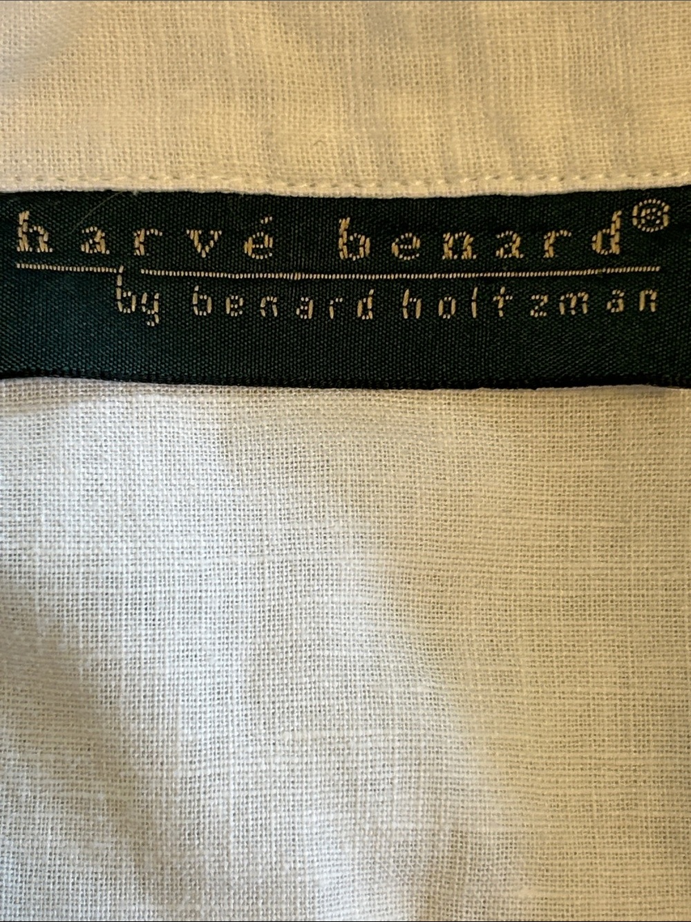 Harve Bernard white embroidered linen shirt size 3X - Picture 3 of 3
